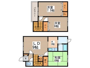 メゾン・ドゥ・ヴェールA棟の物件間取画像